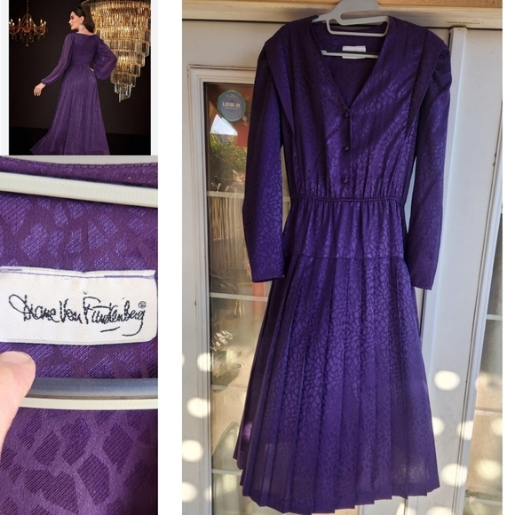 DIANE VON FURSTENBERG RARE VINTAGE DRESS - Picture 1 of 2